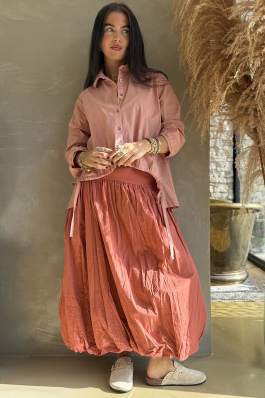 Paloma French Tuck Shirt Soft Terracotta